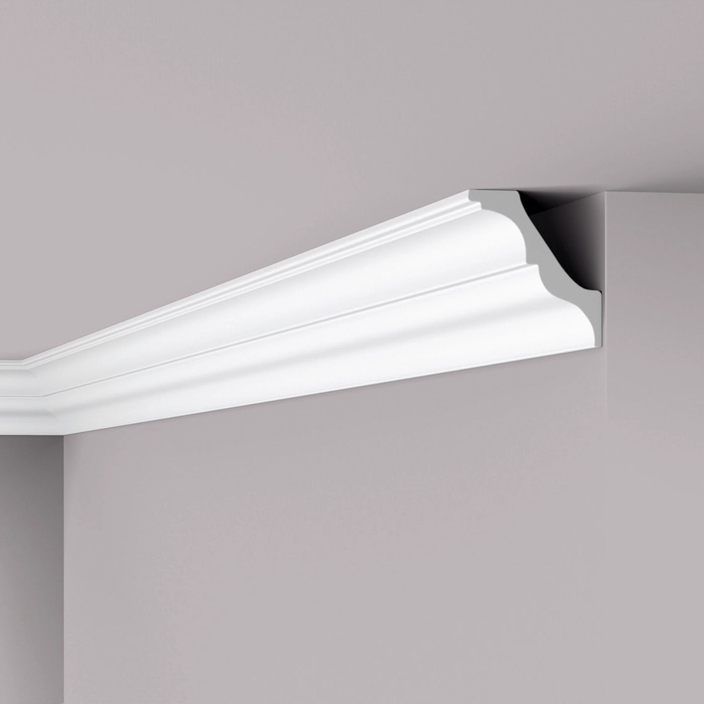 NOMASTYL® NMC 2m Ceiling Coving on plain wall and ceiling Decormania UK